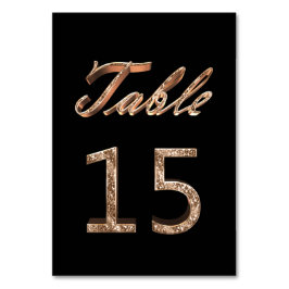 Elegante Chic Black Gold Party Tischnummer 15