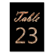 Elegante Chic Black Gold Party Tischnummer 23