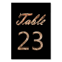 Elegante Chic Black Gold Party Tischnummer 23