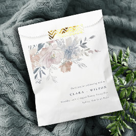 Elegante Chic Blush Wasserfarben Blumenzehen Geschenktütchen