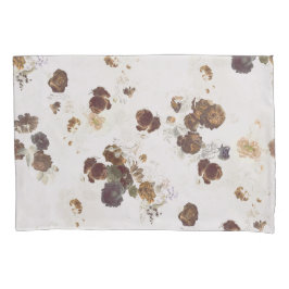 Elegante Chic Brown Beige Rose Blumenmuseum Kissenbezug