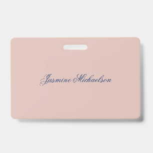 Elegante Chic Calligrafie Name Roségold Farbe Ausweis