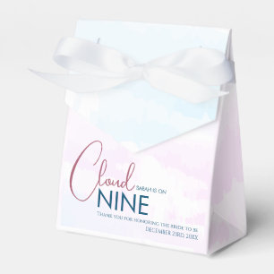 Elegante Chic Cloud Nine-Brautjungfernparty Rosa B Geschenkschachtel