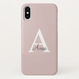 Elegante, chic custom Monogram + Name pulver pink Case-Mate iPhone Hülle