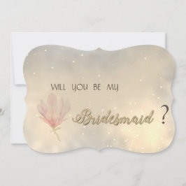 Elegante Chic Floral Bridesmaid Card Einladung