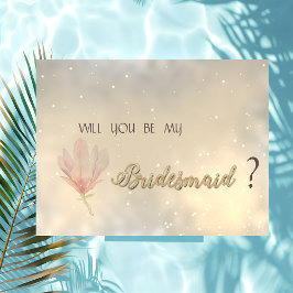 Elegante Chic Floral Bridesmaid Card Einladung