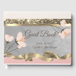 Elegante Chic Floral Wedding Gästebuch