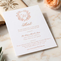 Elegante Chic Florale Wappen-Monogramm-Hochzeitsho