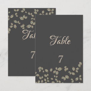 Elegante Chic Gold Blätter Tafelkarte Einladung