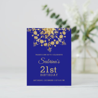 Elegante Chic Gold Einladung zum Geburtstag