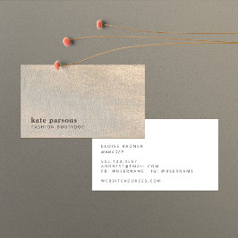 Elegante Chic Gold Glitzer Linen Business Card Visitenkarte