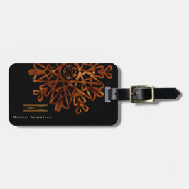 Elegante Chic Gold Verziert Mit Monogramm Gepäckanhänger