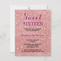 Elegante Chic Imitate Glitzer Rose Gold Geburtstag
