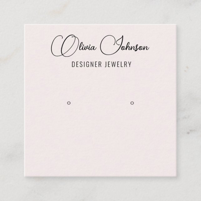 Elegante Chic Jewelry Earring Display Quadratische Visitenkarte (Vorderseite)