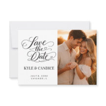 Elegante Chic Kalligrafie Heiratsantrag Termin Hoc