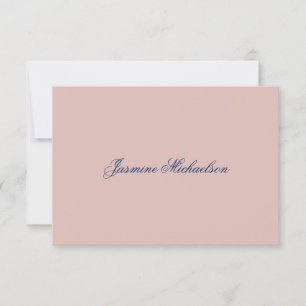 Elegante Chic Kalligrafie Name Roségold-Farbe RSVP Karte