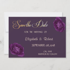 Elegante Chic Lila Rose Save the Date
