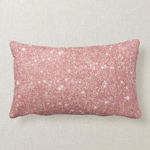 Elegante Chic Luxury Imitate Glitzer Rose Gold Lendenkissen