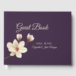 Elegante Chic Magnolia Wedding Gästebuch
