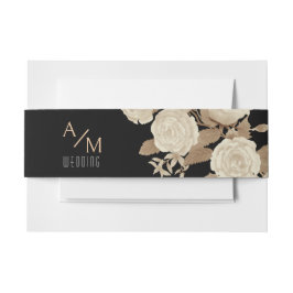 Elegante Chic Rose Black Einladungsbanderole