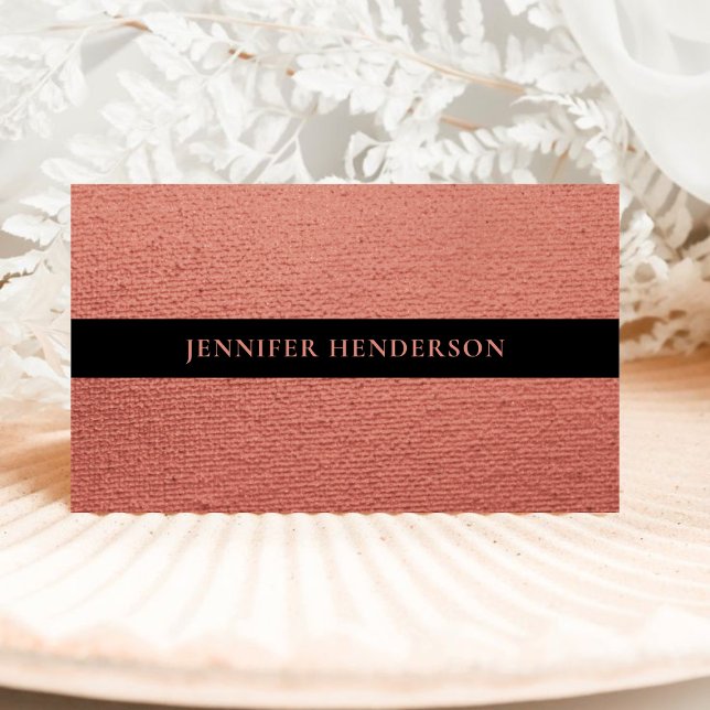 Elegante Chic Rose Gold Pink Girly Typografie Visitenkarte (Von Creator hochgeladen)