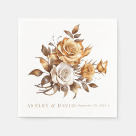 Elegante Chic-Rose | Romantische Engagement Serviette