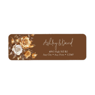 Elegante Chic-Rose   Romantische Rücksendeadresse