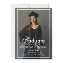 Elegante Chic Typografy Graduation Party