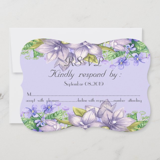 Elegante Chic Watercolor Blume UAWG Einladung (Vorderseite)