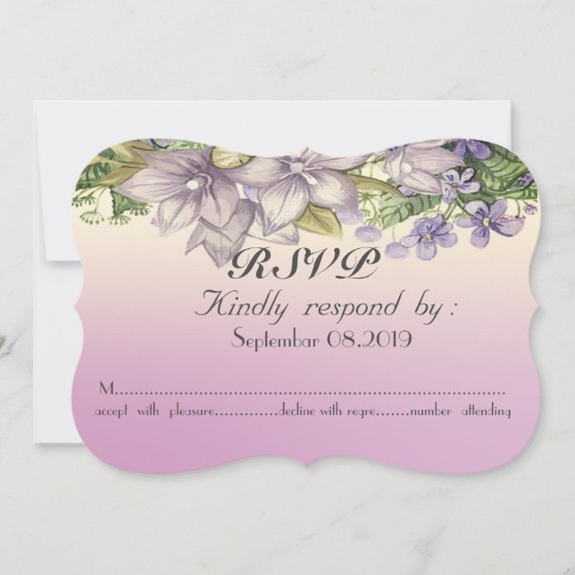 Elegante Chic Watercolor Blume UAWG Einladung (Vorderseite)