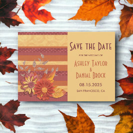 Elegante Chic Whimsical Calligraphy Floral Wedding Save The Date