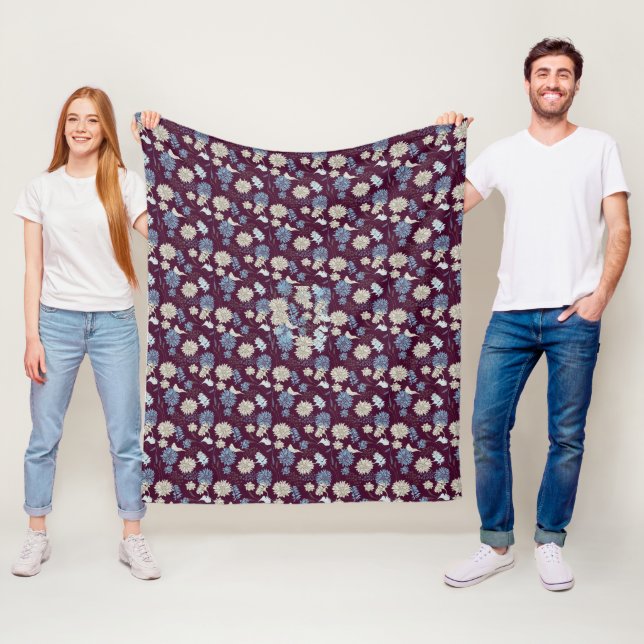 Elegante Chic Wildblume Gelb Fleecedecke (Beispiel)