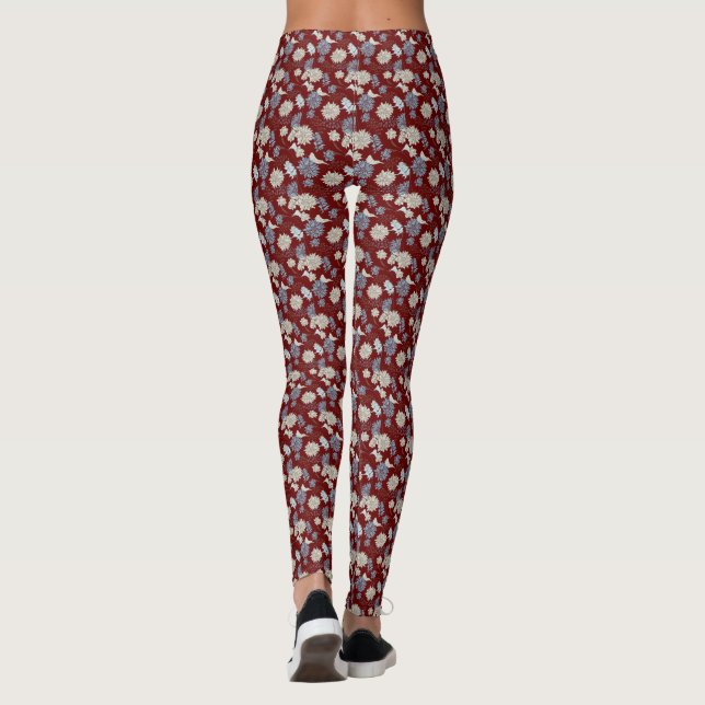 Elegante Chic-Wildblume Leggings (Rückseite)