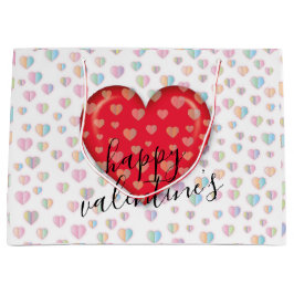 Elegante Chick Valentines Geschenktasche mit Herz Große Geschenktüte