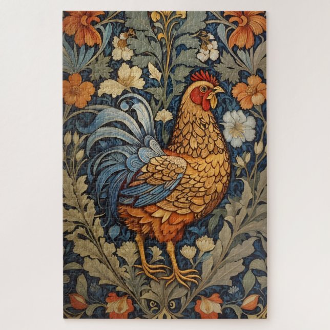 Elegante Chicken William Morris Inspiriert (Vertikal)