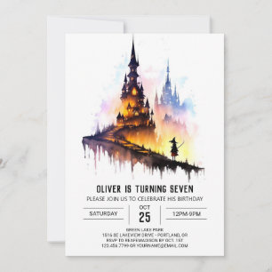 Elegante Children Wizard Geburtstag Einladung