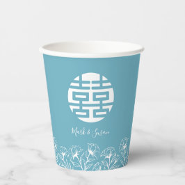 Elegante Chinesische Doppelglückssehe Pappbecher