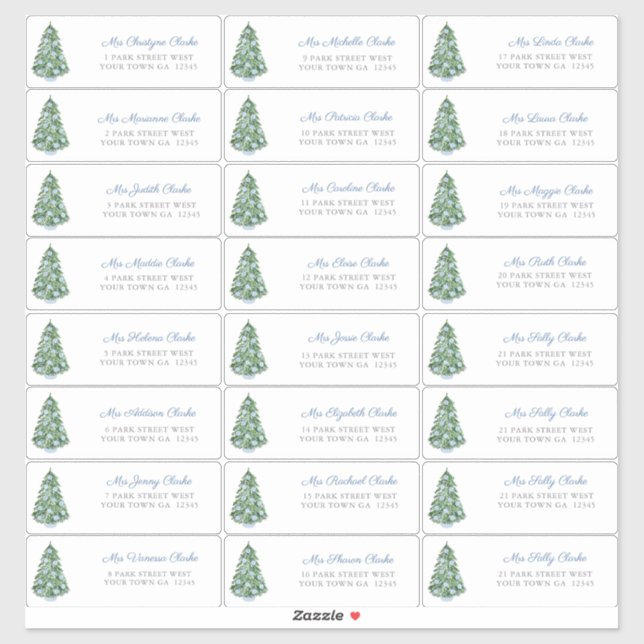 Élégante Chinoiserie Arbre de Noël Étiquettes de a (Feuille)