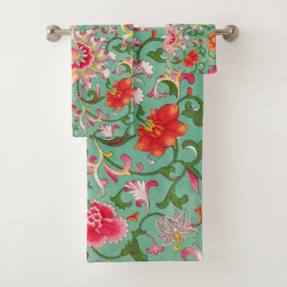 Élégante Chinoiserie Florale asiatique couleur viv