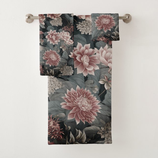 Élégante Chinoiserie Gris et Fleurs de framboise (En situation)