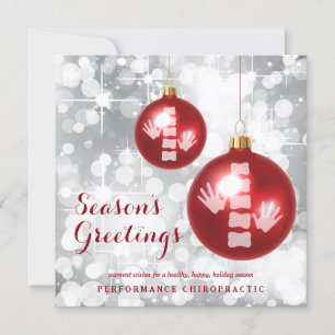Elegante Chiropractic Holiday Flat Christmas Cards Feiertagskarte