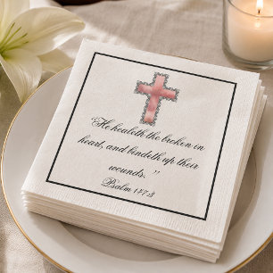 Elegante christliche Anteilnahme Serviette