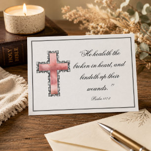 Elegante christliche Beileidskarte Postkarte