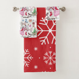 Elegante Christmas Fairy Tale Badhandtuch Set