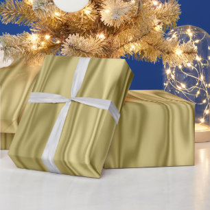 Elegante Christmas Gold Imitate Satin Graphic Geschenkpapier