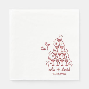Elegante Cin Cin Italian Wedding Serviette