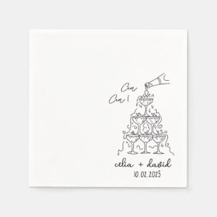Elegante Cin Cin Italienische Hochzeit Serviette