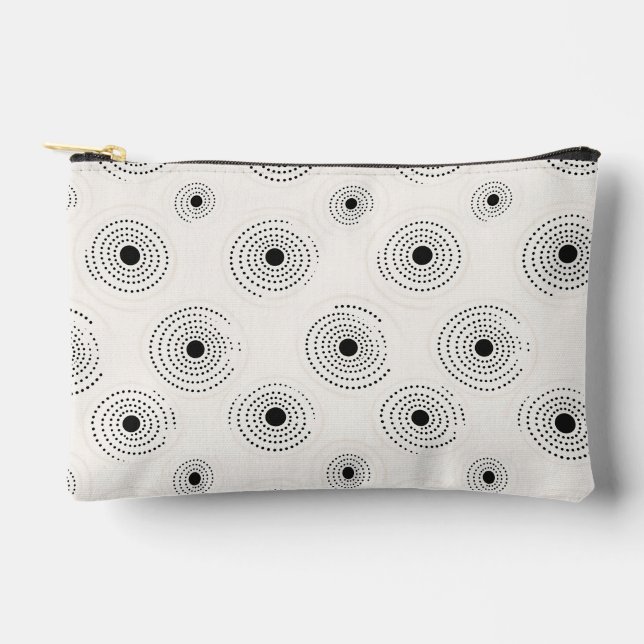 Elegante Circle Patterns Zubehörtasche (Vorderseite)