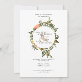 Elegante Citrus Orchard Wedding Engagement Party Einladung