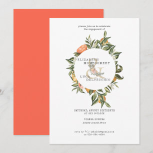 Elegante Citrus Orchard Wedding Engagement Party Einladung